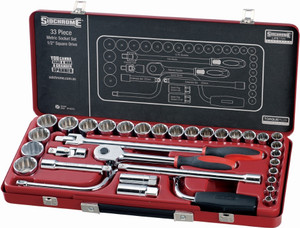 Order In - 33-Piece Socket Set - Metric - 1/2" Square Drive - SCMT14210 - Sidchrome
