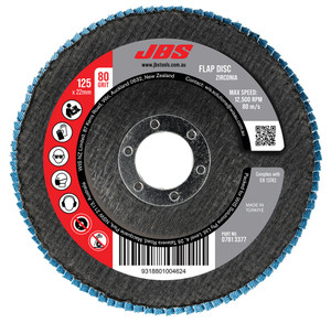 Order In - Zirconia Flap Disc - JBS - 125x22mm - 80 Grit - JBSFD12580Z