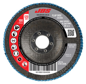 Order In - Zirconia Flap Disc - JBS - 100X16mm - 120 Grit - JBSFD100120Z