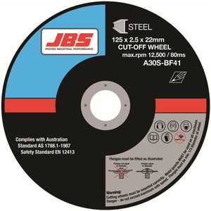 Order In - JBS JBS125322 A30S-BF41 Metal Cut Off Wheel - 125 X 2.5 X 22mm