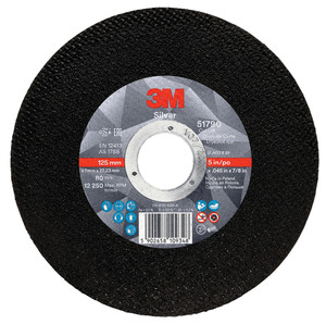 Order In - 3M Silver UU009597111 Stainless Steel Cut Off Wheel - 125 x 1 x 22mm