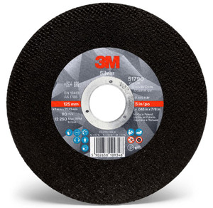 Order In - 3M Silver UU009596907 Stainless Steel Cut Off Wheel - 115 x 1 x 22mm