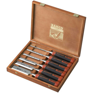 Bahco 6 piece Chisel Set (6,10,12,18,25 & 32mm) in Wooden Box - 434-S6-EUR