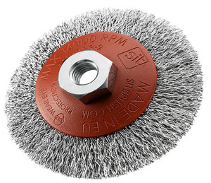 Order In - SIT BC090.02 Steel Crimped Wire Bevel Brush - 95 X 10mm