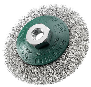 Order In - SIT BC090.03SS Stainless Steel Crimped Wire Bevel Brush - 95 X 14mm