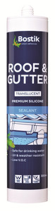 Order In - Bostik 30800828 - Roof & Gutter Premium Silicone Cartridge - Translucent - 300 ml