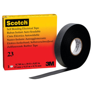 Order In - Scotch HT002007413 Rubber Splicing Tape 23 - Black - 19mm x 9.15m