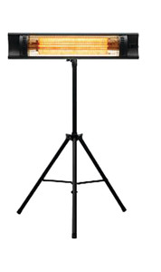 Order In - FanMaster CF2000 Carbon Fibre Electric Heater - Pedestal or Wall mounted - Infared/Radiant - IP65 - 2000W - 12m2 - Black - 900 x 170.4 x 50 mm