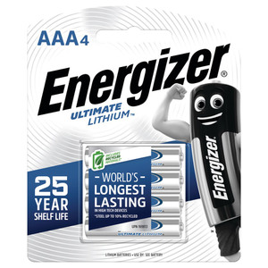 Order In - Energizer E000027200 Ultimate Lithium Battery 1.5V - AAA Battery - 4 Pack