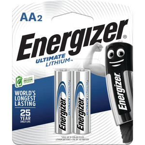 Order In - Energizer L91BP2T - Ultimate Lithium Battery 1.5V - AA Battery - 2 Pack