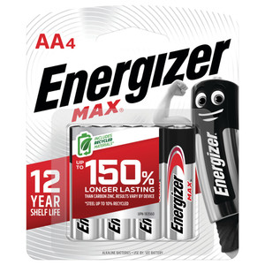 Order In - Energizer E91BP4TN Battery - Max Alkaline - AA - Pack of 4