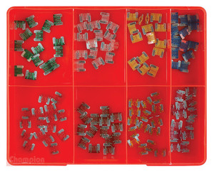 Order In - Champion Fasteners Micro Blade Fuse Kit - 3 to 30 A - 120 Pieces - CA111 - Champion