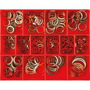 Order In - Champion Fasteners Washer Kit - 260 Piece - Copper - 1/4 to 1" - CA225 - Champion