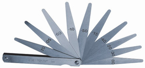 Order In - Moore & Wright MW-391M-11-A Feeler Gauge Set - Precision Range - 75 mm - 12.7 mm - 0.05 to 0.8 mm - 11 - Steel - Traditional