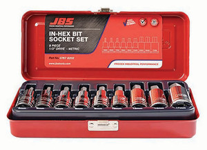 Order In - JBS SSH12-M9 1/2 Inhex - 9 Piece Socket Set - Metric