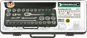 Order In - 34-Piece Socket Set - Imperial/Metric - 1/2" Square Drive - 707901 - Stahlwille