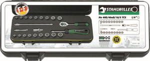Order In - Stahlwille - 26-Piece Socket Set - Imperial/Metric - 1/4" Square Drive - 706955