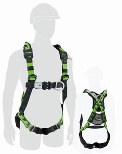 Order In - Miller Construction Harness - Polyester - Black/Green - X-Large/2X-Large - M1020220 - AirCore™