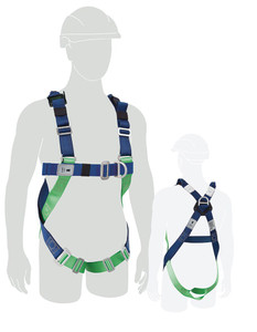Order In - Honeywell Miller M1020322M Harness - Maintenance w/front & rear fall arrest - CS - Medium
