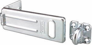 Order In - Master Lock - Hasp & Staple - Hardened Steel - Zinc - 89 mm - 9 mm - 703DAU -