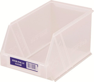 Order In - Fischer - Plastic Storage Bin - Clear - 135 x 220 x 125mm - F1H062