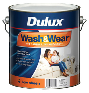 Order In - Dulux - Paint - Wash & Wear - Low Sheen - Vivid White - 10L