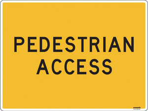 Order In - PROSAFE Construction Sign - Traffic - Pedestrian Access - Polypropylene - 600mm x 450mm