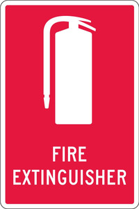 Order In - PROSAFE Fire Equipment Sign - Fire Extinguisher - Self Adhesive Vinyl - 250mm x 180mm