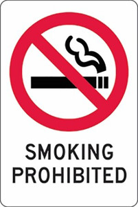 Order In - PROSAFE Prohibition Sign - Smoking Prohibited - Metal - 450mm x 300mm
