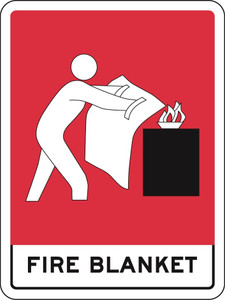 Order In - PROSAFE Fire Equipment Sign - Fire Blanket - Colorbond Steel - 300mm x 225mm