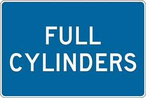 Order In - PROSAFE Notice Sign - Full Cylinders - Metal - 450mm x 300mm