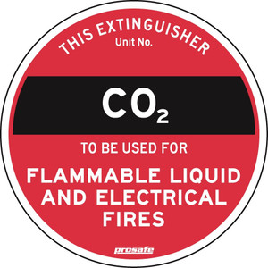 Order In - PROSAFE Fire Equipment Sign - Extinguisher Co2 - Polypropylene - 200mm