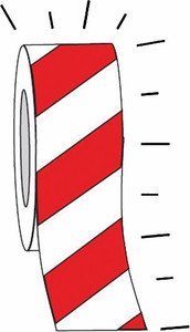 Order In - BRADY Reflective Warning Tape - Red/White Striped Orange W50mm x L 4.5m