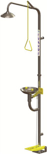 Order In - Enware Emergency Combination Shower with Eye Wash - Hand/Feet Operated - 316 Stainless Steel