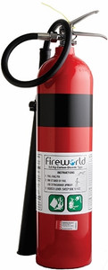 Order In - Fire Extinguisher - Carbon Di Oxide - 5 kg - 5BE - Aluminium Cylinder - 1345 KPa - 150 x 565 mm - FW5.0CO2 - Fireworld