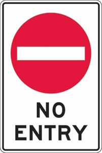 Order In - PROSAFE Traffic Sign - No Entry - Metal - 600mm x 450mm
