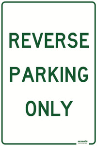 Order In - PROSAFE Traffic Sign - Reverse Parking Only - Metal - 300mm x 450mm