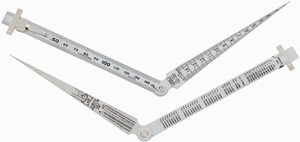 Order In - Taper Gauge with 150mm Rule - 1 to 15 mm - Stainless Steel - Satin Chrome - 700AR - Toledo