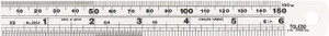 Order In - Single Sided Rule - 150 mm/6" - Stainless Steel - 150A6 - Toledo
