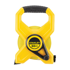 Order In - Measuring Tape with Open Frame Case - Long - 30 m x 12.7 mm - Fibreglass Blade - Yellow - 2-34-792 - Stanley