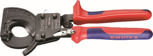 Order In - Cable Cutter - Ratchet Action - 2 Stage - 250 mm Length - Multi-Component Grip - 9531250 - Knipex