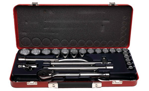 Order In - JBS SS12-24 1/2 Square Drive Socket Set - A/F - 24 Piece
