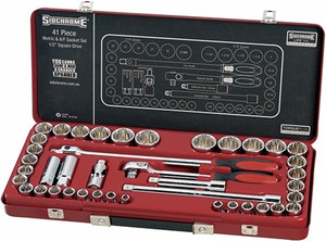 Order In - Sidchrome SCMT14104 Socket Set - Imperial/Metric - 1/2" Square Drive -  41-Piece