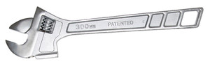 Order In - Adjustable Wrench - 38 mm Capacity - 300 mm Length - Steel Alloy - Chrome - DH-12 - JBS