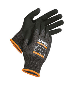 Order In - uvex athletic C XP 60037 Cut Resistant Gloves - Cut C - 15 Gauge HPPE Liner - NBR Micro Foam Palm Coat - Grey/Black - 10