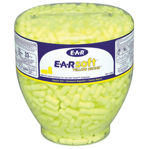 Order In - 3M E-A-R soft™ Yellow Neons™ 391-1005 7100001858 Dispenser Refill - One Touch - Uncorded - Foam - Class 4 - 23dB - Yellow - Large - Bottle of 500 Pr