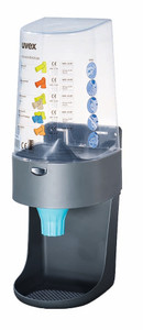 Order In - uvex One 2 click AC-PD Earplug Dispenser  - Wall mounted - Transparent/Sky Blue/Grey - Holds 600 Pairs
