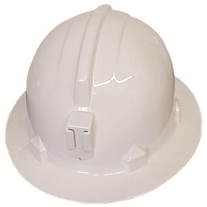 Order In - 3M HH40 7012922380 Hard Hat - Full Brim - Type 1 ABS - Unvented - Plastic Lamp Bracket - 6 Point Pinlock Suspension - White