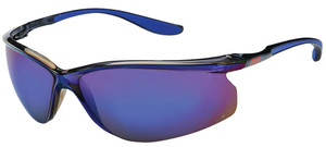Order In - 3M Mist S56BM 7012868265 Safety Glasses - Black/Blue Frame - UV Resistant - Anti-Scratch - Blue Mirror Lens