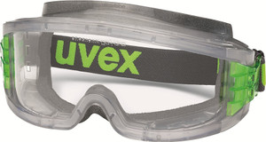 Order In - uvex ultravision 9301-323 Safety Goggles - Transparent Grey Frame - UV400 - Closed Ventilation - Anti-Fog/Anti-Scratch - 80 %+ VLT Clear Lens
